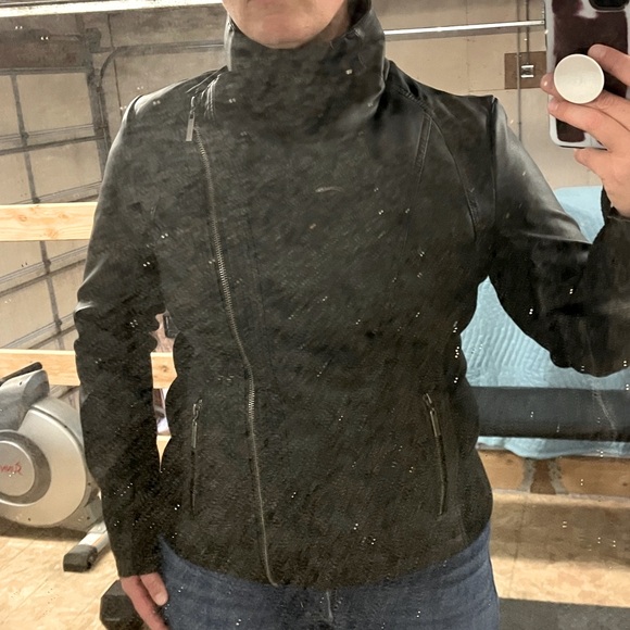 {Mossimo} Asymmetrical Leather Zip Jacket - Picture 2 of 6